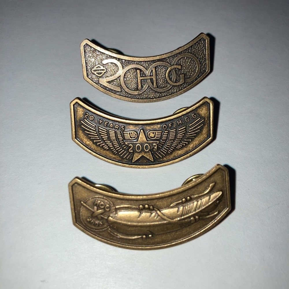Harley Davidson Bronze Pin Set